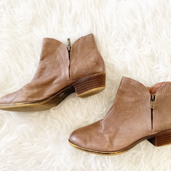 Lucky Brand Shoes - • SOLD • Lucky Brand Brown Leather Booties
